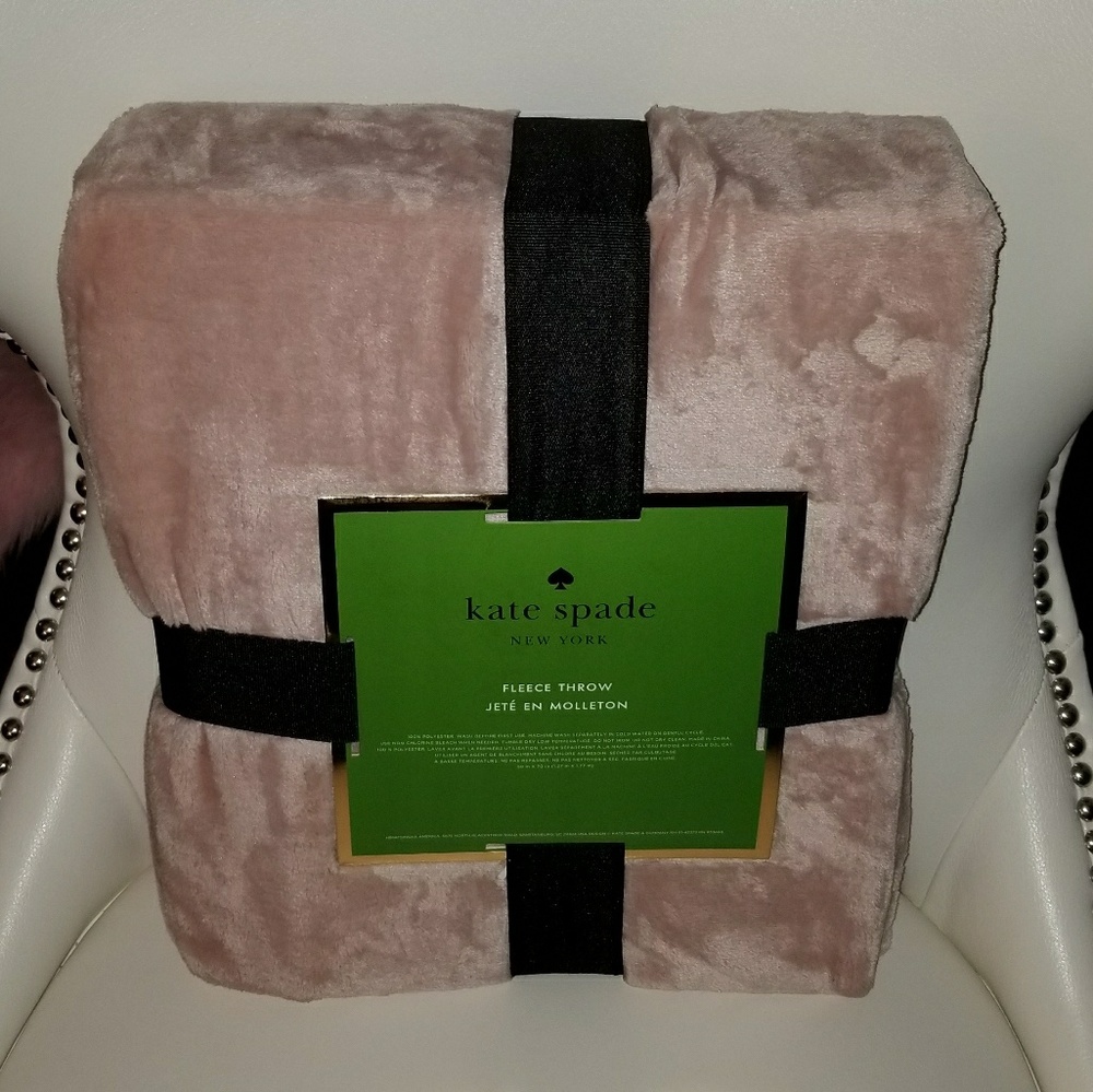 Kate spade blushed fleece throw